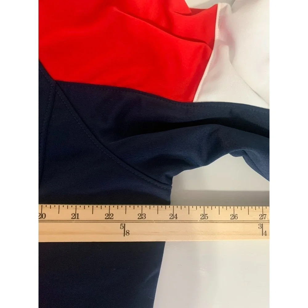 Nike Men's Size Large Track Jacket Full Zip Pockets Red White Blue‎ CU4307-451